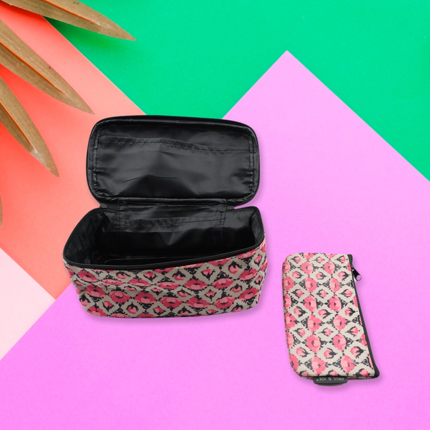 0642 Decor Travel Makeup Bag with Small pouch Portable Organizer Makeup Cosmetic Train Case Large Capacity for Cosmetics Makeup Brushes and Toiletry Jewelry for More Storage 0642 Decor Travel Makeup Bag with Small pouch Portable Organizer Makeup Cosmetic Train Case Large Capacity for Cosmetics Makeup Brushes and Toiletry Jewelry for More Storage